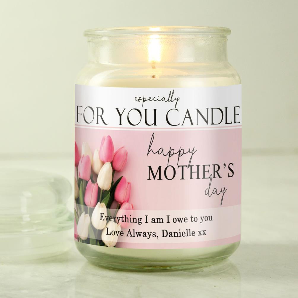 Personalised Especially For You Mothers Day Large Scented Jar Candle Extra Image 1